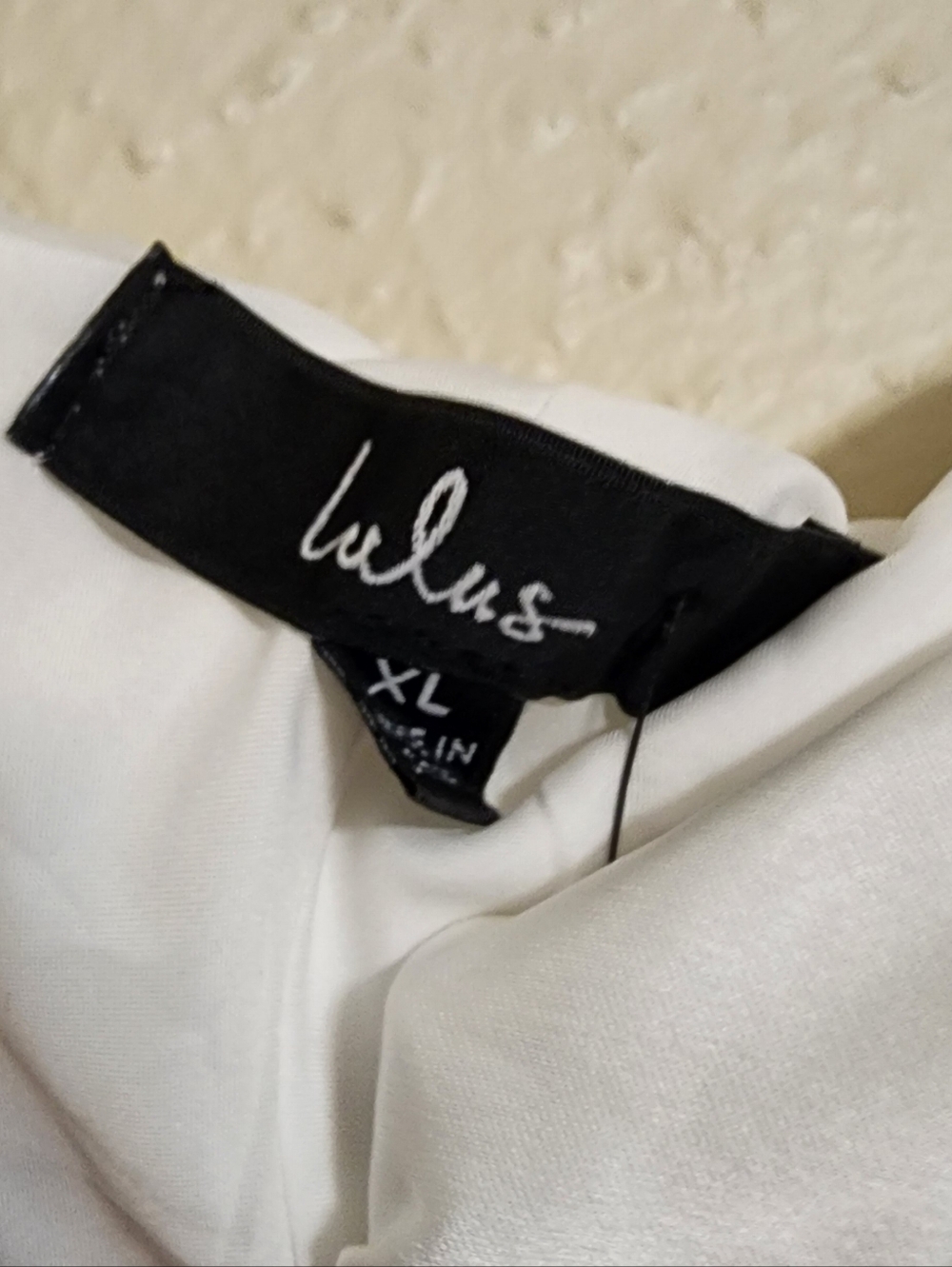Lulus Luxe Crush White Satin Rhinestone Bow Strapless Midi Dress XL Wedding - Picture 11 of 11
